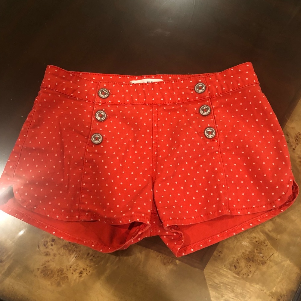 5/$40 Pacsun brand polka dot red shorts